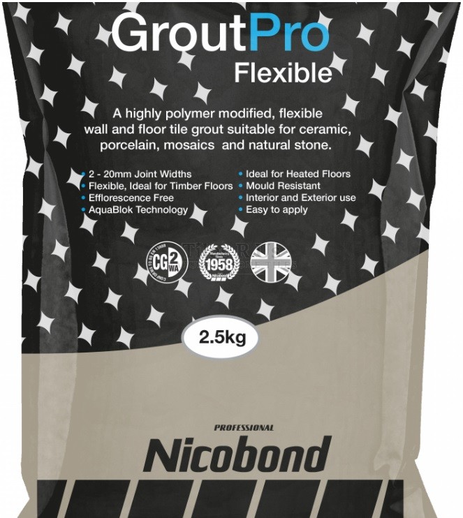 Nicobond Flexible Colour IVORY grout 2.5kg