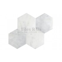 Marble Polished - Carrara White Hexagon