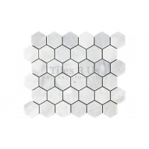 Mosaic Marble Polished - Carrara White Hexagon