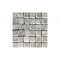Mosaic Travertine Tumbled - Silver (Send Sample)