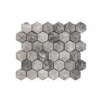 Mosaic Marble Polished - Silver Moon Hexagon (Send Sample)