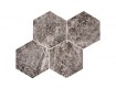 Marble Polished - Silver Moon Hexagon