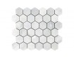 Mosaic Marble Honed - Carrara White Hexagon